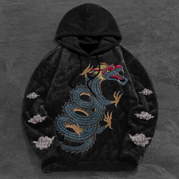 Fashion Vintage Gradient Contrast Color Thickened Padded Jacket Hooded Zip Jackets