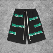 Street Letter Print Shorts