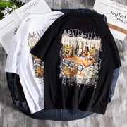 Hip-hop loose trendy brand short-sleeved t-shirt