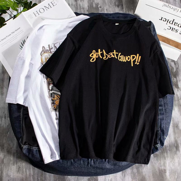 Hip-hop loose trendy brand short-sleeved t-shirt