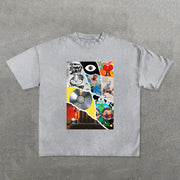 Fashion Album Print Short Sleeve T-Shirt