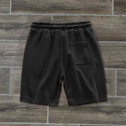 Vintage Evil Smiley Pattern Casual Shorts