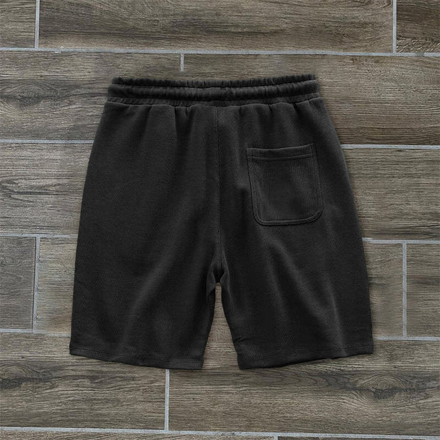 Vintage Evil Smiley Pattern Casual Shorts