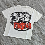 Money print casual street cotton T-shirt