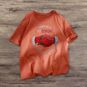 Fashion printed casual short-sleeved T-shirt