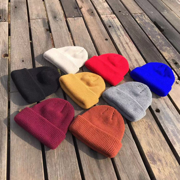 Trendy retro knitted all-match warm beanie