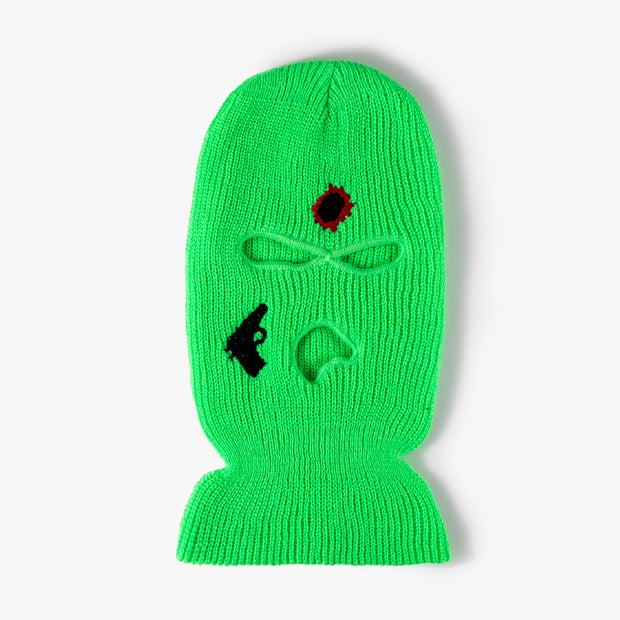 Street Couple Embroidered Three-Hole Beanie