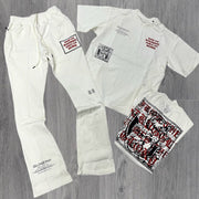 Casual street dragon print T-shirt and trousers two-piece suit