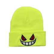 Embroidered knitted hat autumn and winter warm pullover hat woolen hat cold hat