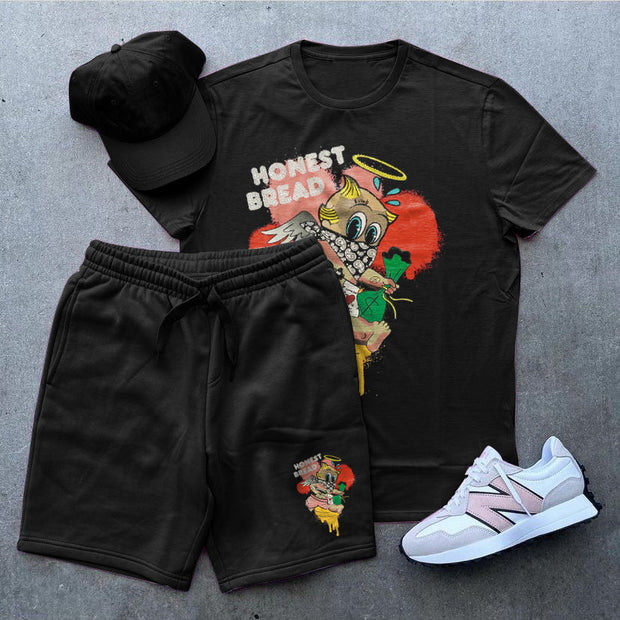Casual cartoon college style short sleeve suit