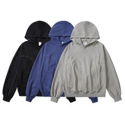 High Street Breasted Tide Brand Loose Oversize Pure Color Vibe Hoodie