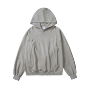 High Street Breasted Tide Brand Loose Oversize Pure Color Vibe Hoodie