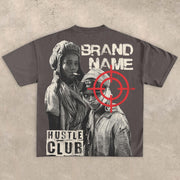 Fashion personality print round neck short-sleeved T-shirt