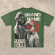 Fashion personality print round neck short-sleeved T-shirt