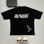 In Glock We Trust printed T-shirt