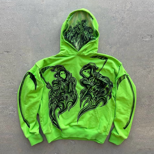 Skull Print Hoodie