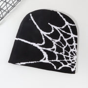 Spider web Y2K jacquard hat for men and women