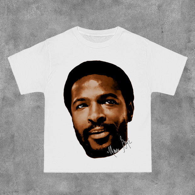 Marvin Gaye Print Short Sleeve T-Shirt