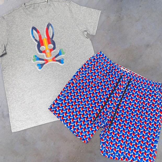 Fashion Casual Print Short Sleeve Shorts Set
