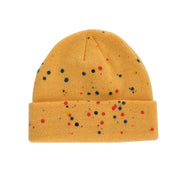 Spray-painted colorful polka dot graffiti wool knitting hat
