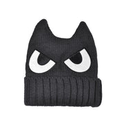 Eye embroidery devil horn hat