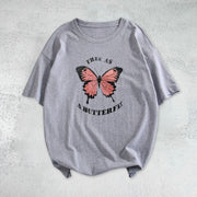 Butterfly Duplex Short Sleeve Fashion T-shirt