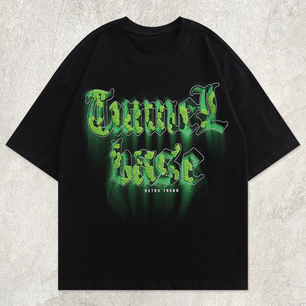 Moss Letter Embroidery Tee