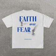 Faith Over Fear Print Short Sleeve T-Shirt