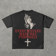 Prayers Print Short Sleeve T-Shirt