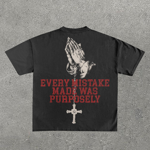 Prayers Print Short Sleeve T-Shirt