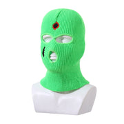 Balaclava three-hole hat outdoor riding headgear knitted warm ski mask