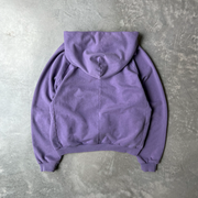 Vintage Personalized Patch Solid Color Hoodie