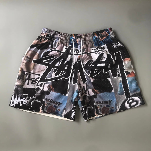Fashionable printed casual shorts