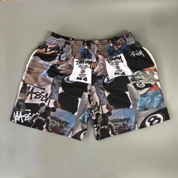 Fashionable printed casual shorts