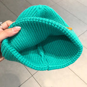 Fashion trend knitted hat female curled pin hip-hop smiley couple woolen hat winter warm hat male