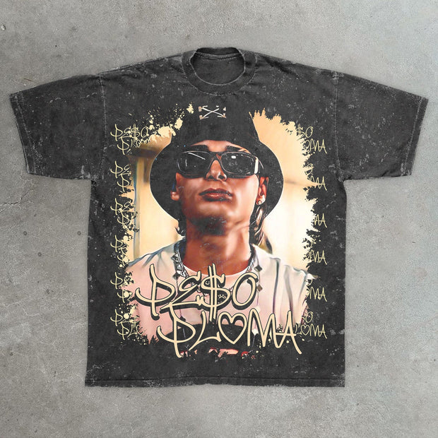 Music Festival casual street wash T-shirt