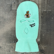 Street style trend design printed knitted mask hat