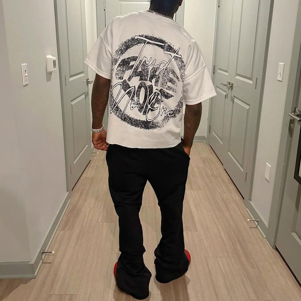 Fashion Lips T-Shirt Sweatpants Two Piece Set