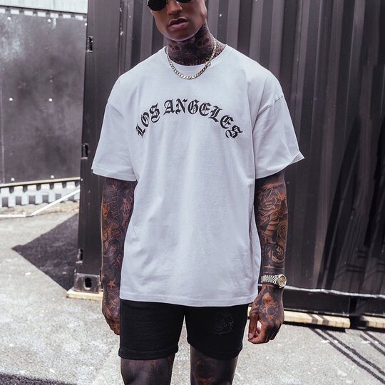 Casual letter print crew neck T-shirt