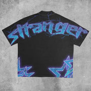 Skull print casual street T-shirt