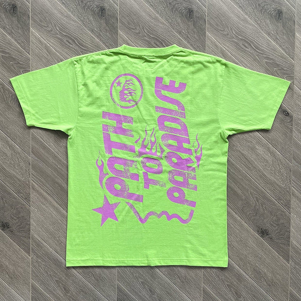 Trendy personalized print preppy short-sleeved T-shirt