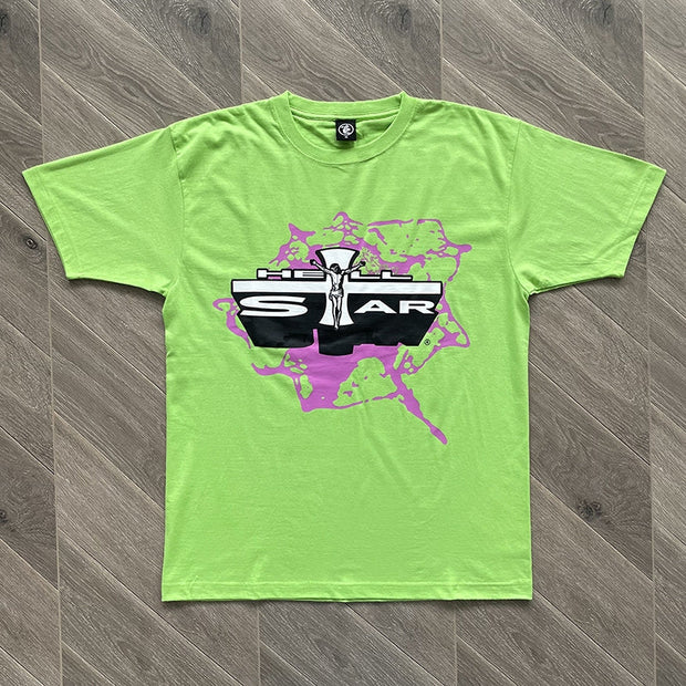 Trendy personalized print preppy short-sleeved T-shirt