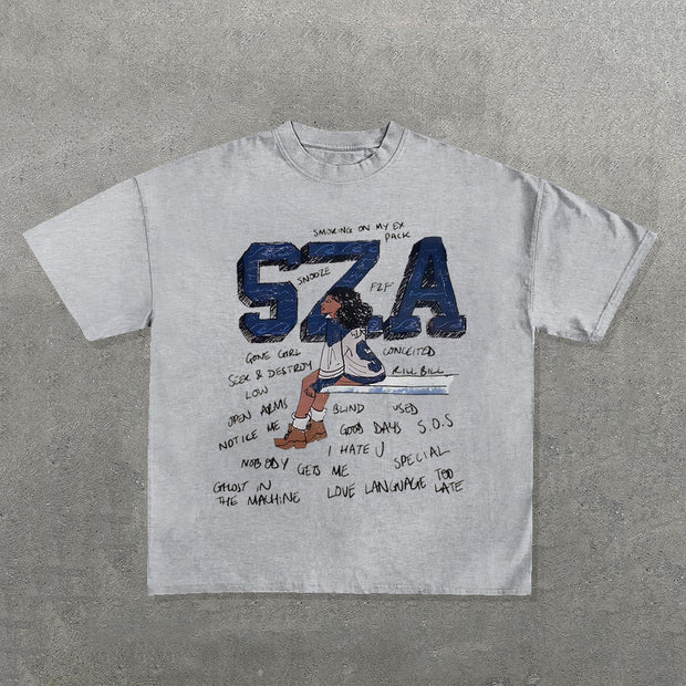 SZA Sos Print Short Sleeve T-Shirt