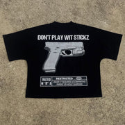 F*ck Yo World Print Short Sleeve T-Shirt