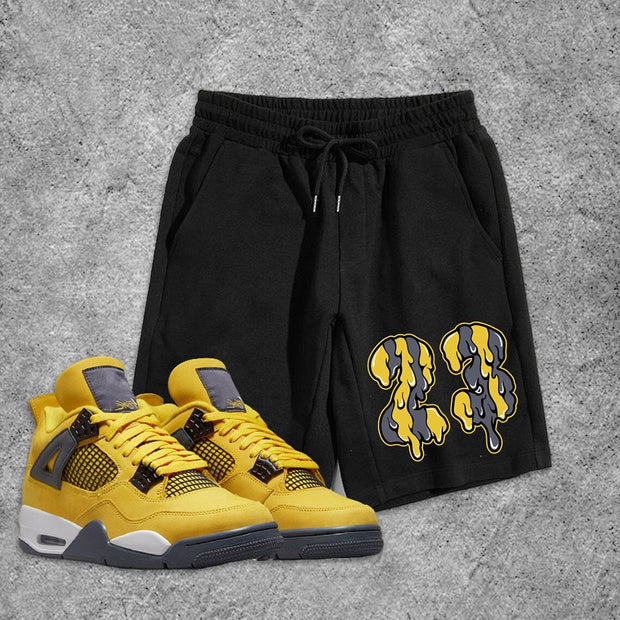 Street Letters Print Track Shorts
