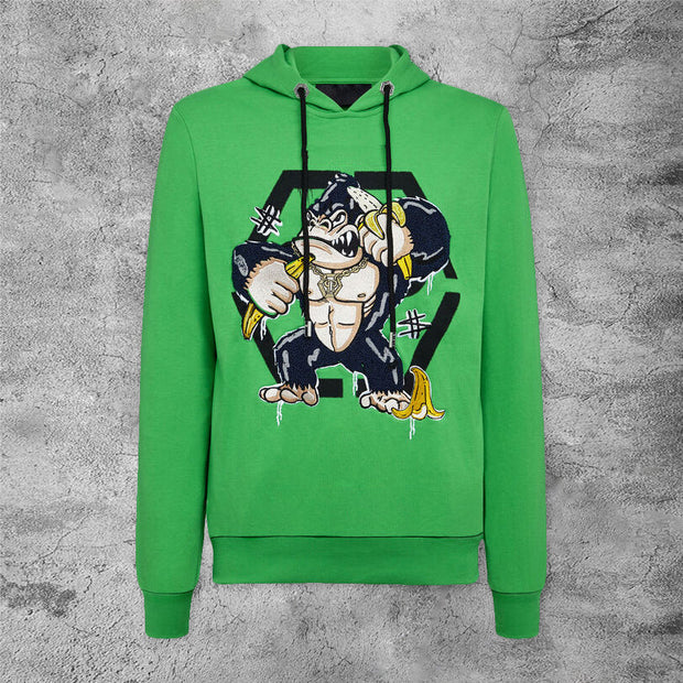 Casual banana gorilla funny long sleeve hoodie