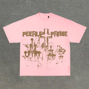 Personalized street style printed loose T-shirt