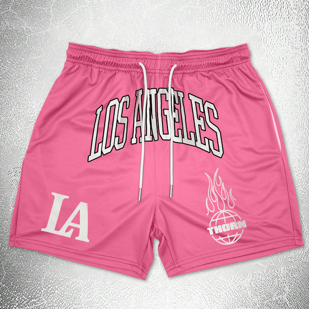 Los Angeles Print Trendy Vintage Street Shorts