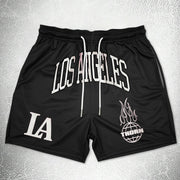 Los Angeles Print Trendy Vintage Street Shorts