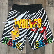 Personalized striped print shorts